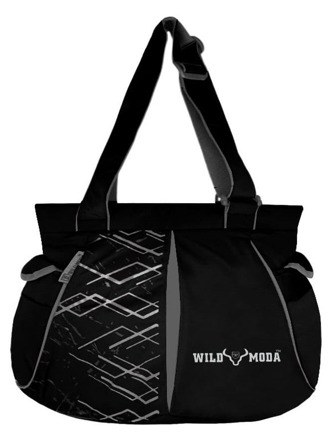 WILD MODA Women's Shoulder Bag (Black & Grey) - Image 1